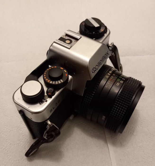 Aparat foto film Rolleiflex SL 35 E + obiectiv Rolleinar 55mm f/1.4