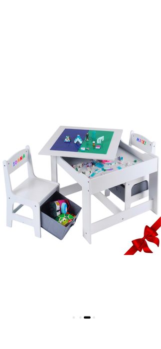 Masuta cu scaunele si Tabla compatibila cu LEGO + piese incluse