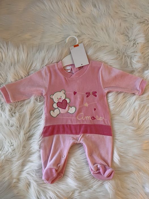 Плюшен бебишки гащеризон