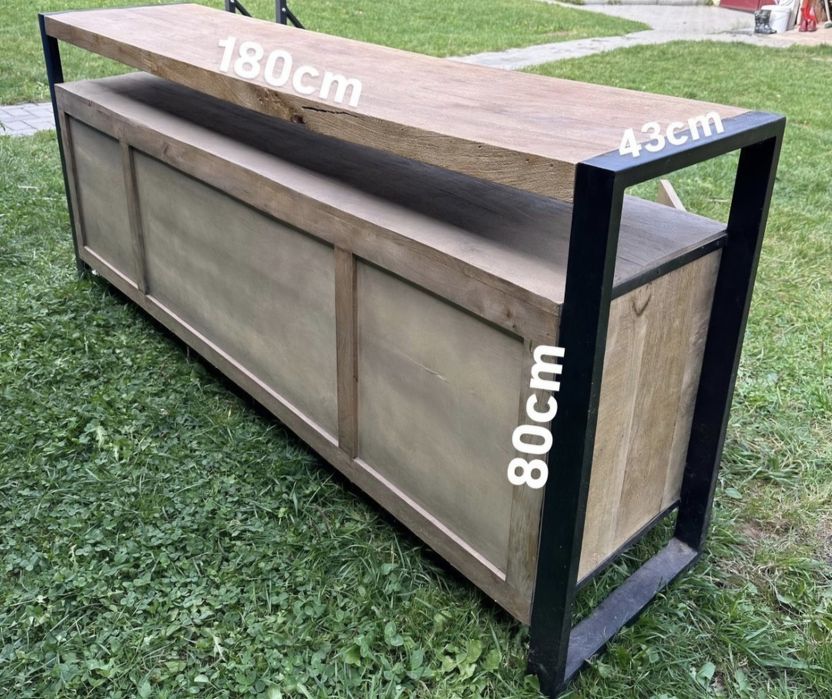 Comoda/etajera lemn și metal