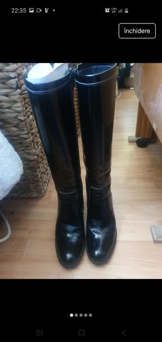 Cizme piele lacuita 35