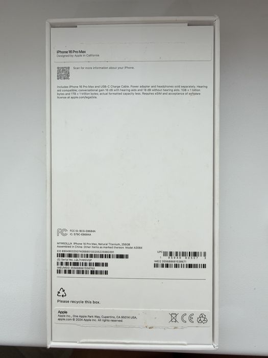 Iphone 16 pro max 256