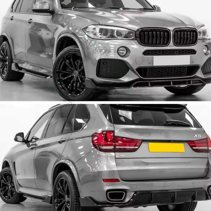 Prelungire praguri laterale compatibile cu BMW X5 F15, Negru Lucios