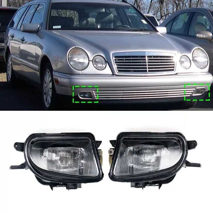 Халогени Мерцедес Е класа 210 W210 Mercedes e 96-99г Нови Стъклени