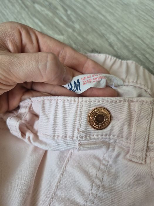 Дънки H&M + лилав клин за момиче 122 см