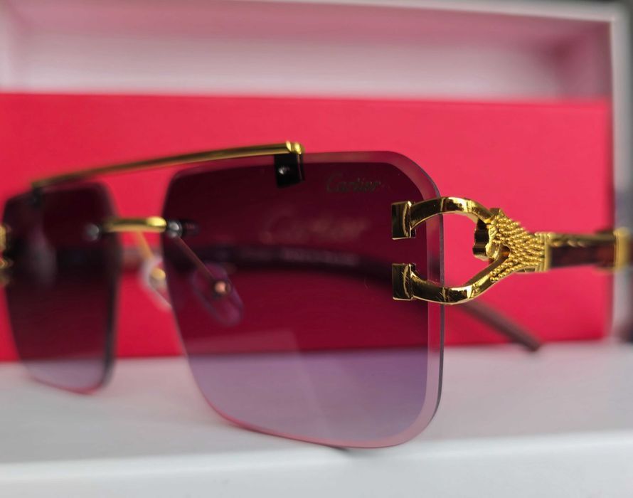 Ochelari de soare Cartier Leopard Purple