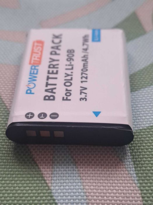 Нова батерия за фотоапарат, PowerTrust, Li-90B, 3.7V 1270mAh / 4.7Wh