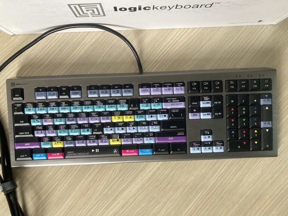 Logickeyboard ASTRA2 Backlit Keyboard for Davinci Resolve - Mac