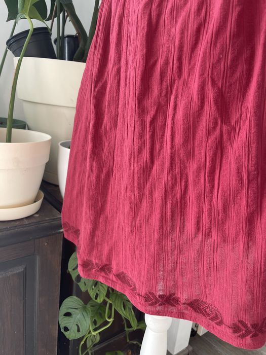 Rochie roșu-burgund Esprit – mărimea M, 100% Bumbac