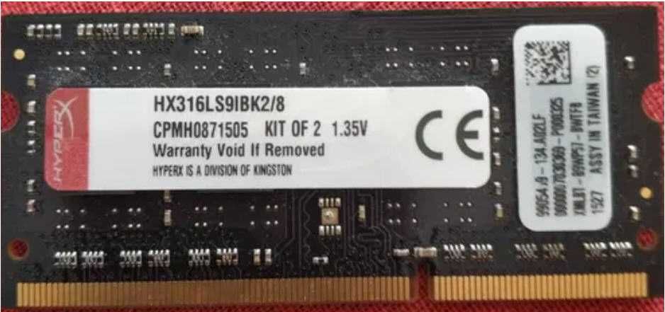 РАМ памет HyperX IMPACT HX316LS9IBK2/8, 1.35V