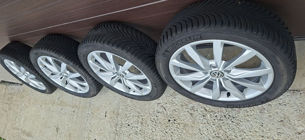 Jante aliaj originale VW R16 R17 5x112 Passat Golf Skoda Audi Seat anvelope iarna Pirelli 215/60/16 Michelin 205/50/17 noi