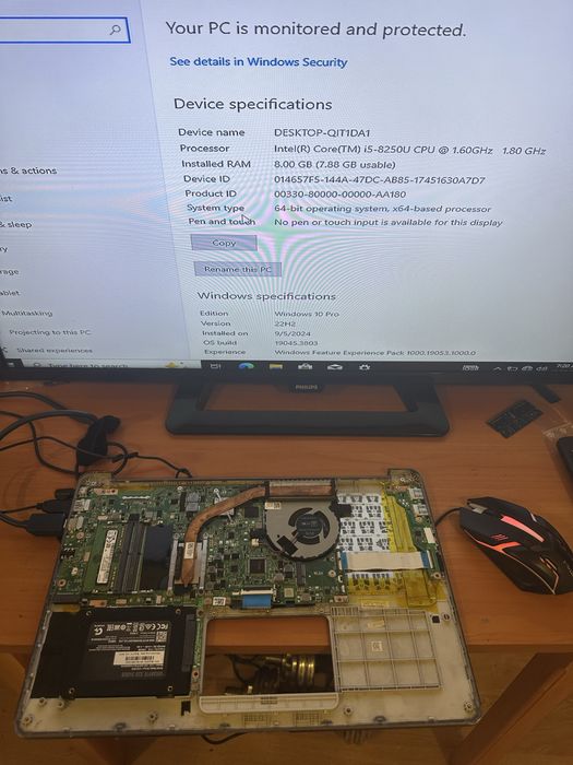 Asus x510unr rev3.0 placa de baza procesor i5 8250 video dedicat