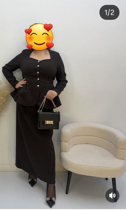 Костюм двойка с Баской 52 размер.