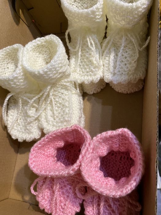 Плетени бебешки терлички,ръчно плетиво,хендмейд