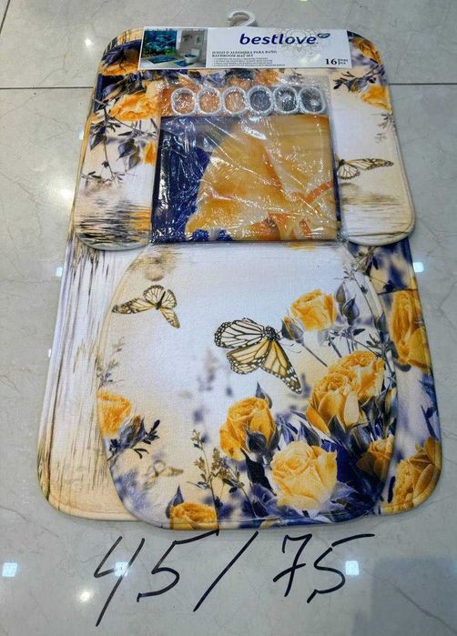 Комплект из 4 предметов для душа, ванной комнаты, 3D-цифровая печать