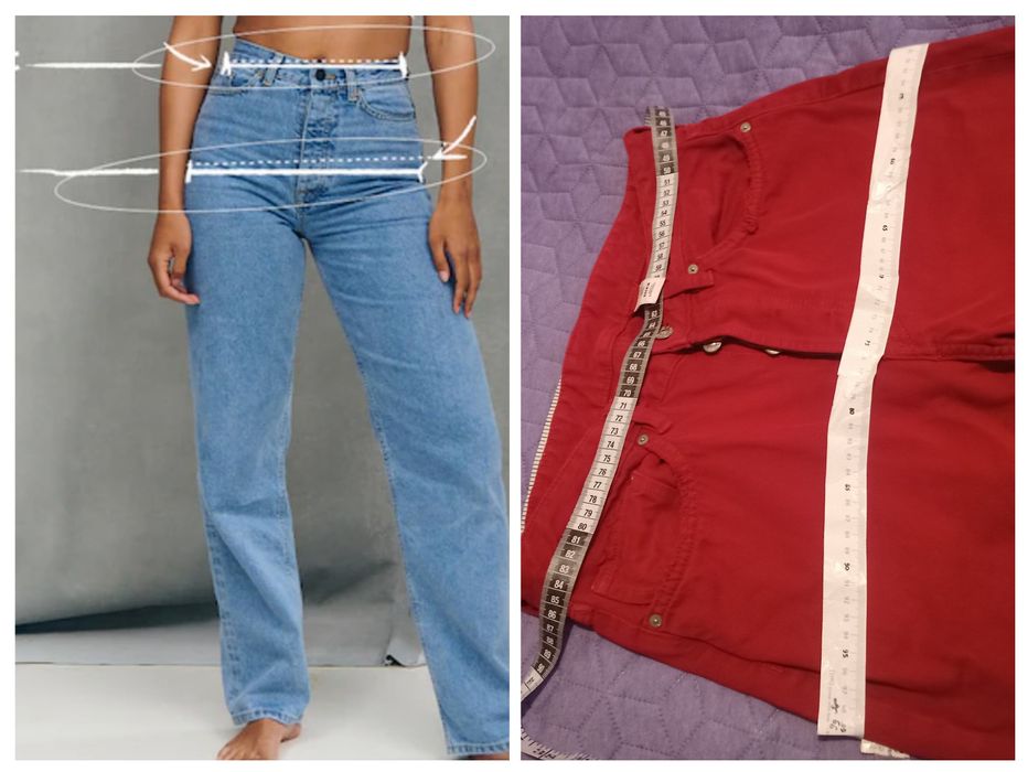 Pantaloni denim H&M talie înaltă