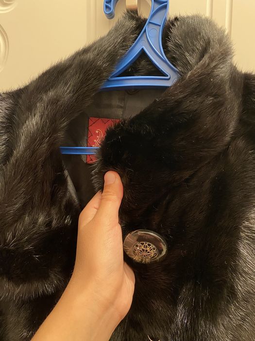 Норковая шуба черная