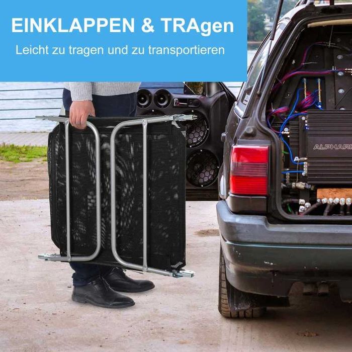 Сгъваем шезлонг Outsunny с облегалка за глава, регулируем с 5 позиции