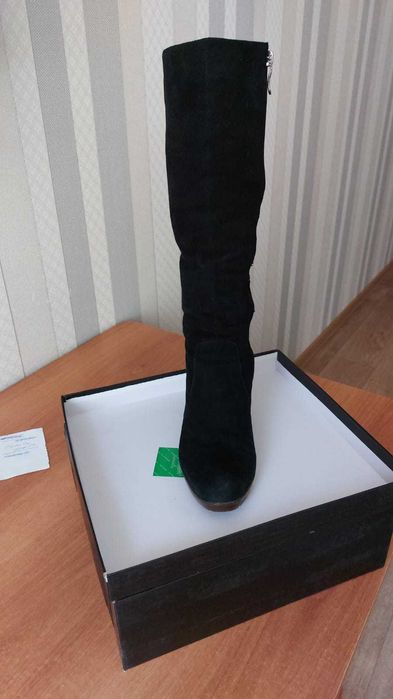 Сапоги замшевые, молодежные. Размер 36