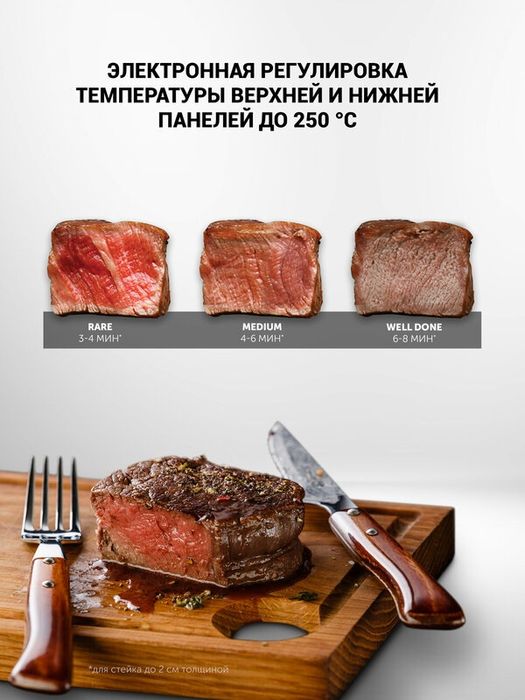 Электрогриль Polaris PGP 2302D "3 в 1", серебристый, 2000Вт, антиприга