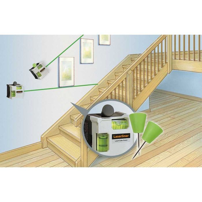 Линеен лазерен нивелир Laserliner LaserCube Green, зелен лъч