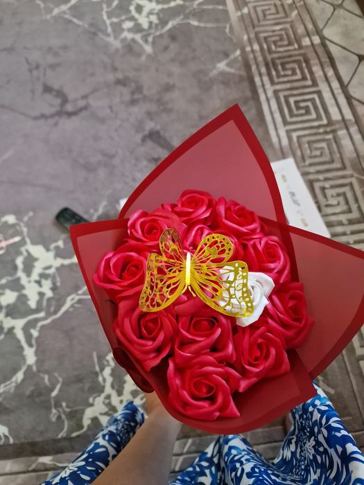 Buchet trandafiri de săpun