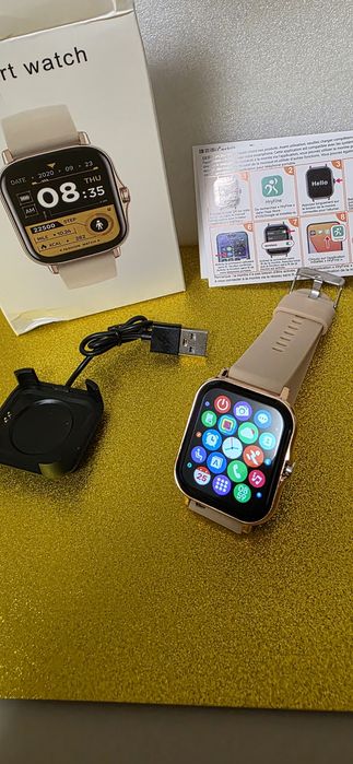 ‼️Smart Watch Auriu cu Bluettoth ‼️