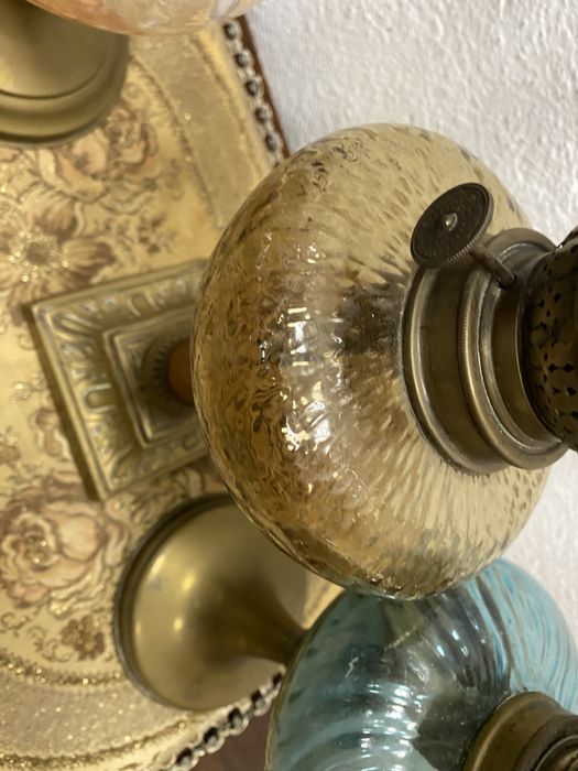 Френскa газенa лампa с месингова основа