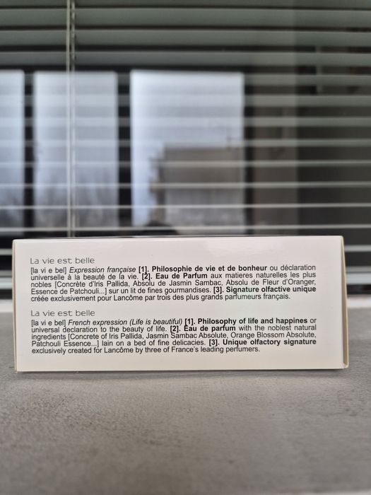 La vie est belle - парфюмна вода, Оригинал