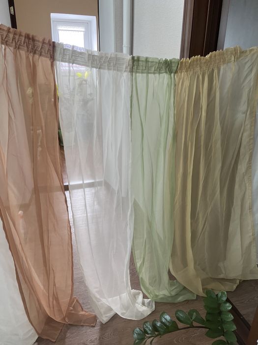 Тюль разноцветная полосами