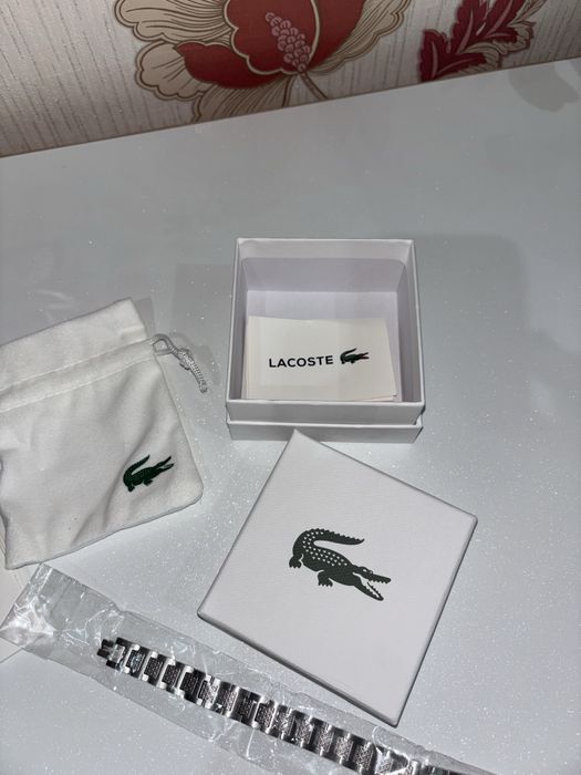 Brățară Lacoste, silver, pentru bărbați, cu accesorii