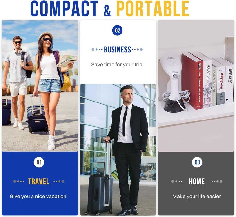 Rolipo вертикална ютия,пара за премахване на бръчки,400мл, ПРОМОЦИЯ!