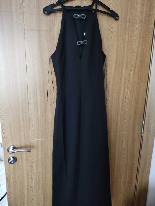 Дълга черна рокля XS