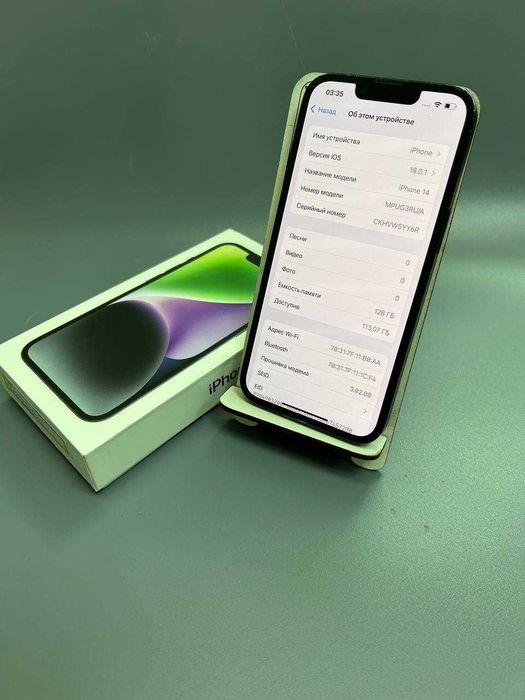 Apple iPhone 14, 128 гб, акб 80% (Степногорск 914897)