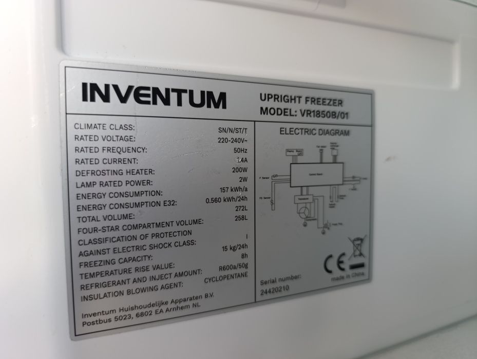 Фризер Inventum VR1850B No Frost
