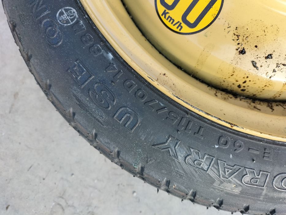 Резервна гума - патерица 14 цола 4x100 Mazda 2 / Мазда 2