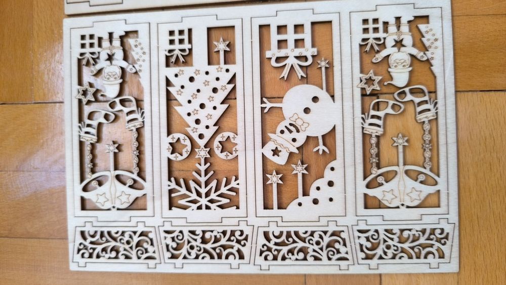 Puzzle 3D din lemn iluminate - diferite modele de Crăciun