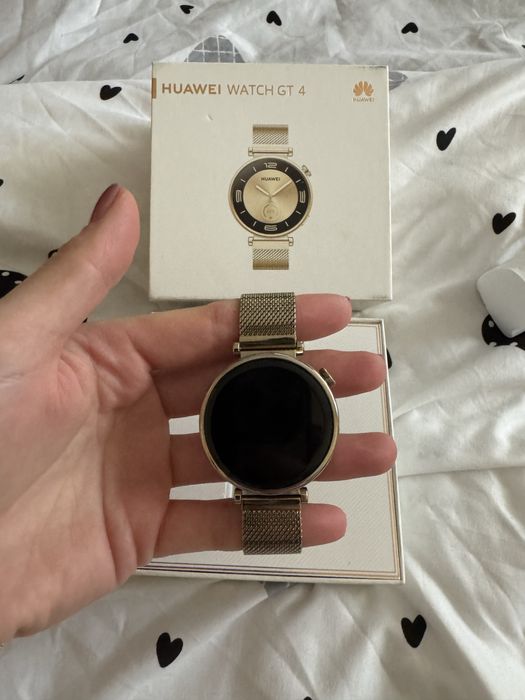 HUAWEI WATCH GT 4 41mm Light Gold, Curea Gold Milanese, Android/iOS
