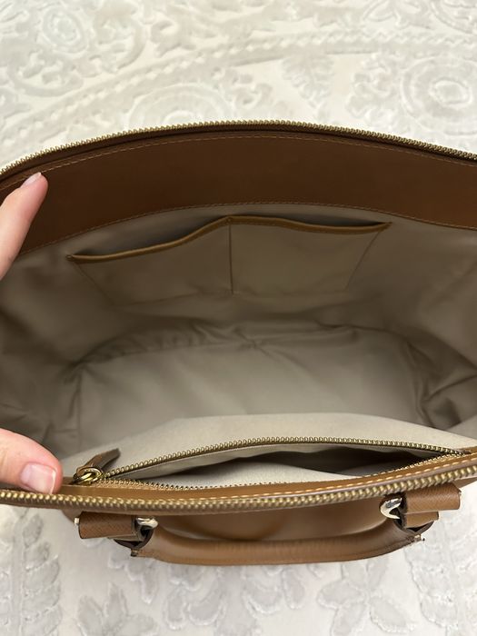 Кожаная сумка коричневая