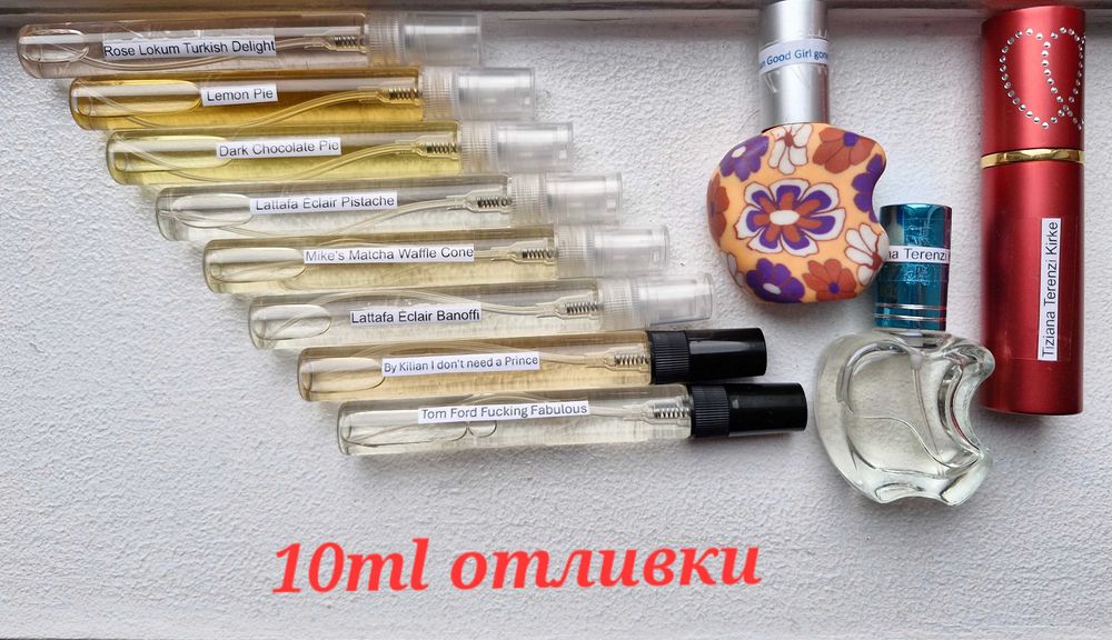 10мл отливки Lattafa, Lemon Pie, by kilian, matcha, chocolate, turkish delights