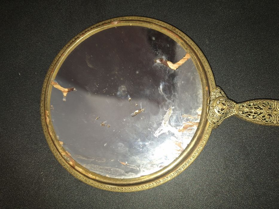 Френско старо бронзово огледало