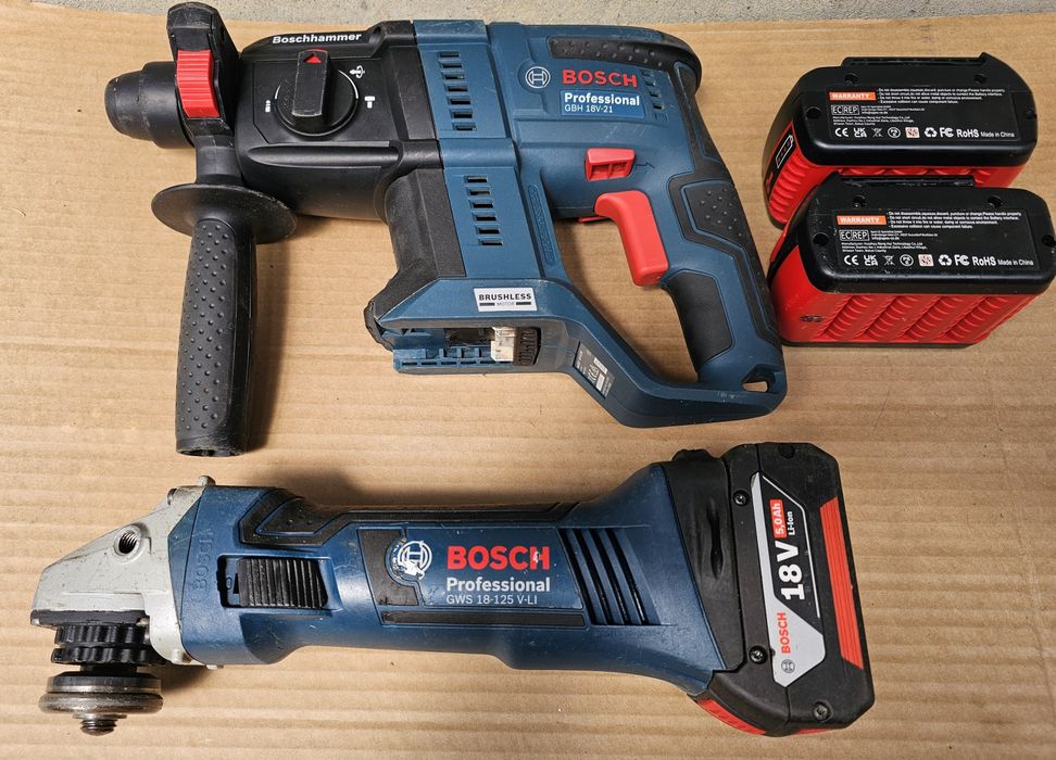 Rotopercutor Bosch GBH 18V-21 polizor unghiular flex  GWS 18-125 V-LI