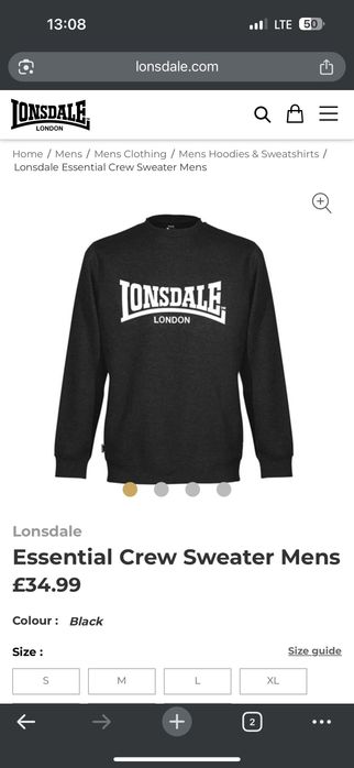 Свитшот Lonsdale