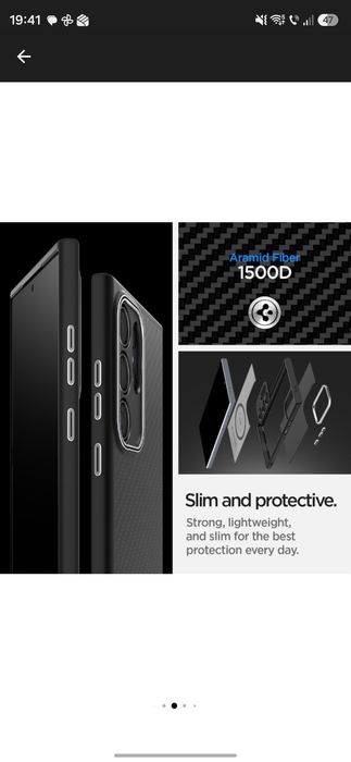 Husa Samsung Galaxy S24 Ultra - Spigen Enzo Aramid - Matte Blac