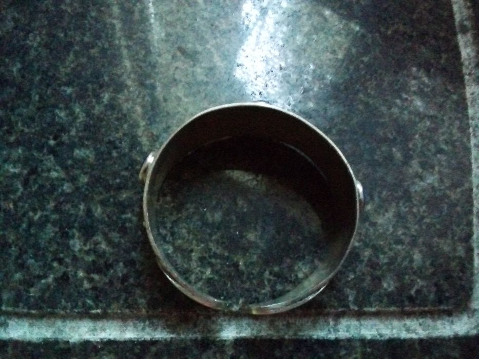 Стара масивна сребърна гривна и медальони с Лазурит ръчна изработка