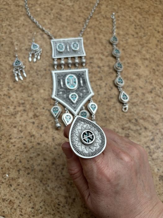 Күміс набор өңіржиек