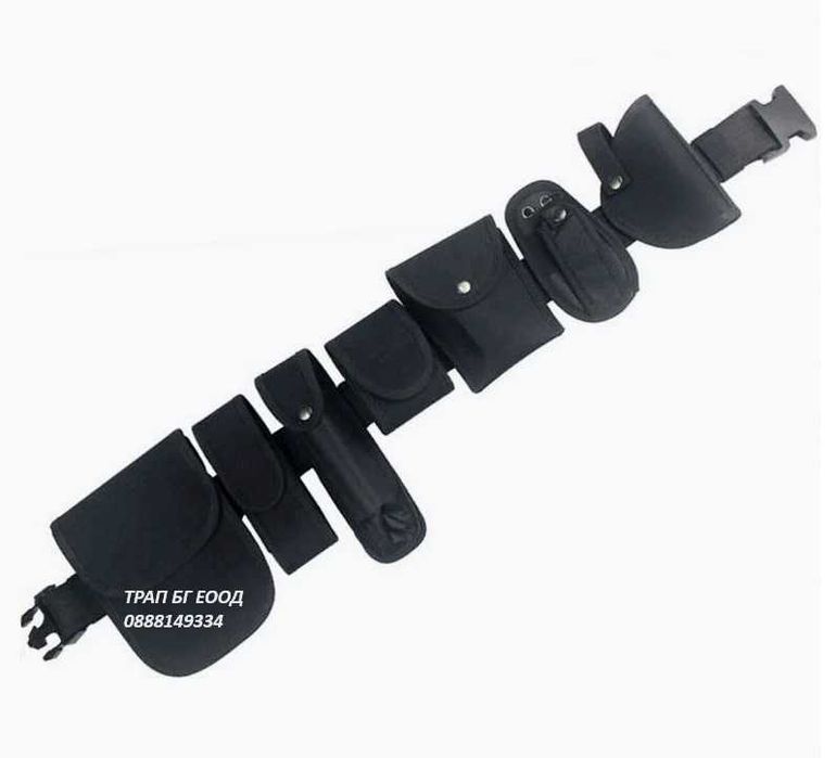 Полицейски тактически колан в комплект с калъфи и кобур