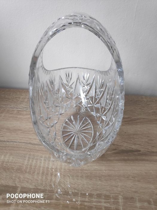 Ваза Корзина. ГДР хрусталь