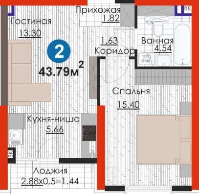 2 Комнатная Новостройка Новый Ташкент  Первоначальный Взнос 11823 у.е.