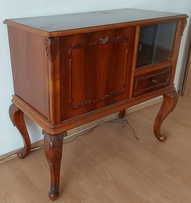 Comoda Vintage cu Vitrina Stil Florentin; Bufet; Mic Dulap